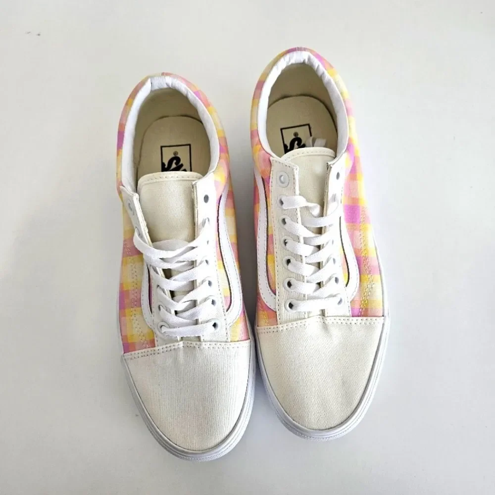 NWOT Vans Stackform Pastel Picnic Plaid Multi Platform Sneaker Shoes Women 10